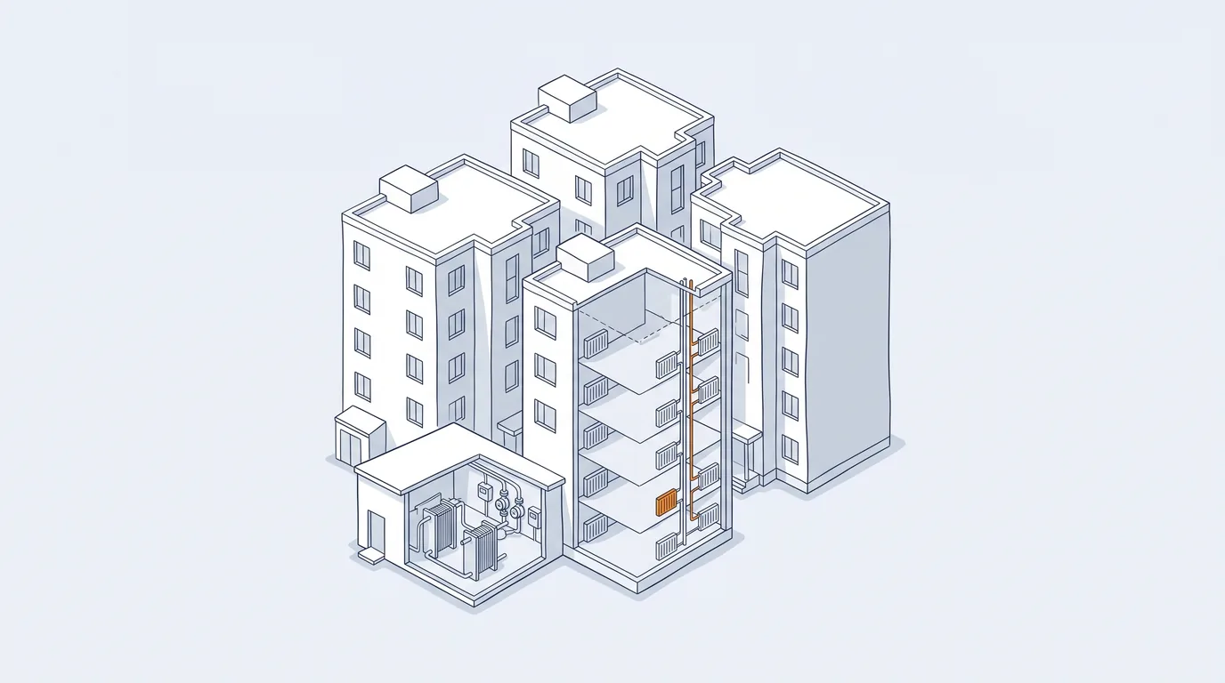 Residential complex with a shared plant room